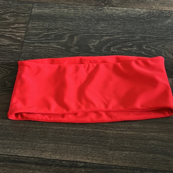 Red Tube Bikini Top - Picture 2 of 3